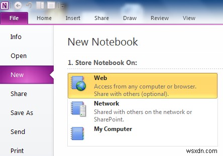 How to create a new Notebook and add Pages in OneNote