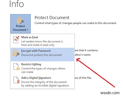 How to Password protect Microsoft Office documents