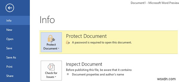 How to Password protect Microsoft Office documents
