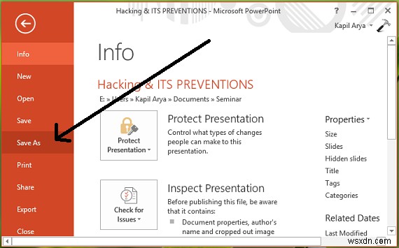 Save PowerPoint Presentation Slides As High Resolutions Images