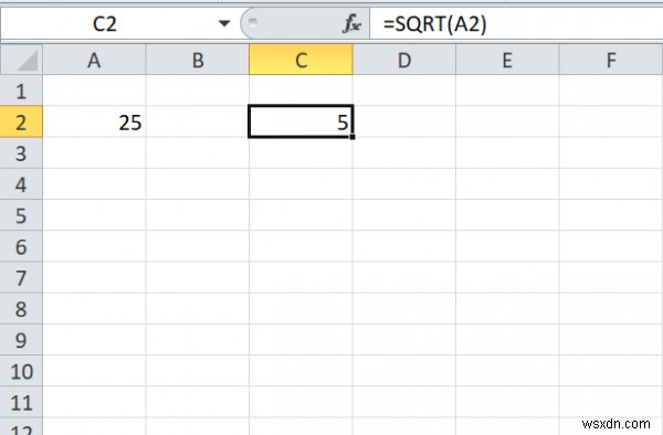 How to find the Square Root of a Number in Excel