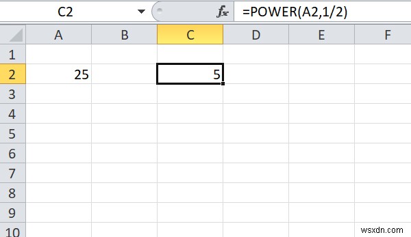 How to find the Square Root of a Number in Excel
