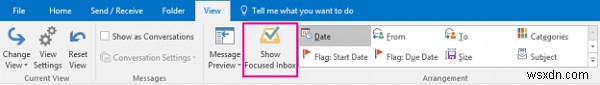 How to Turn On/Off Focused Inbox feature in Outlook
