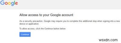 Outlook says Please log in via your web browser for accessing Gmail