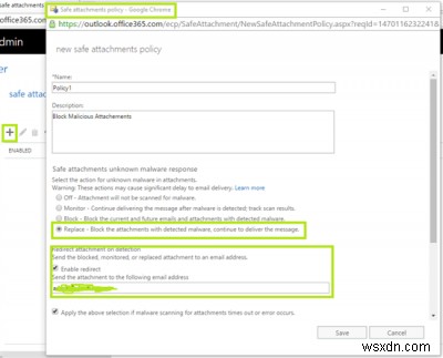 How to set up ATP Safe Attachments policies in Office 365