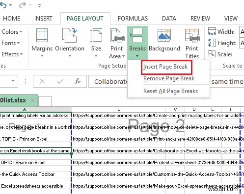 How to Insert, Move or Delete Page Breaks in an Excel Worksheet