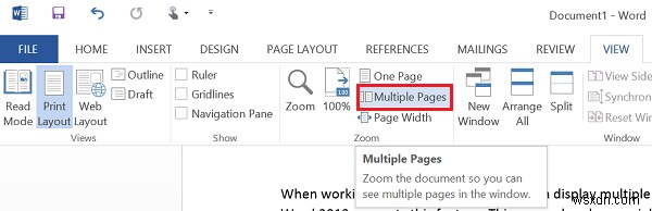 How to view multiple pages in Microsoft Word at once