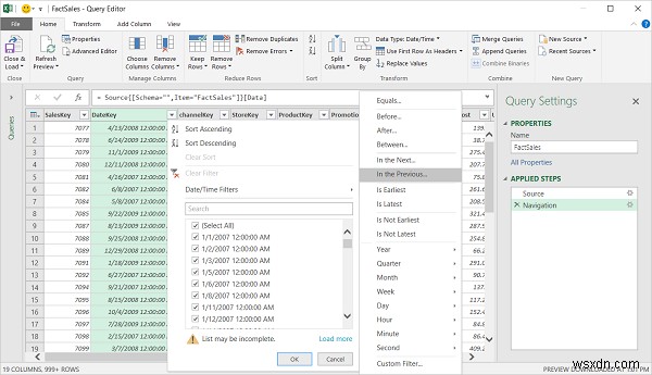 The Get & Transform feature in Microsoft Excel