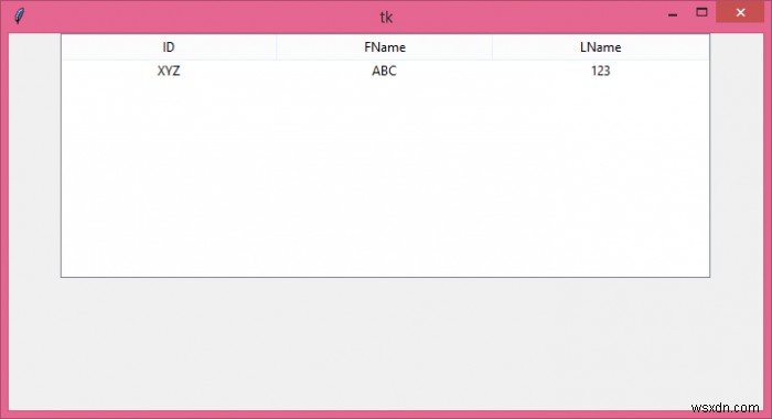 Which widget do you use for an Excel-like table in Tkinter?