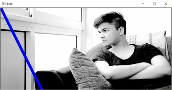 Draw a line on an image using OpenCV