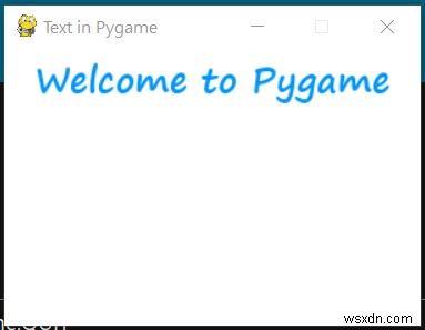 Python - Display text to PyGame window
