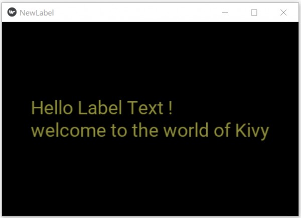 Python - Add Label to kivy window