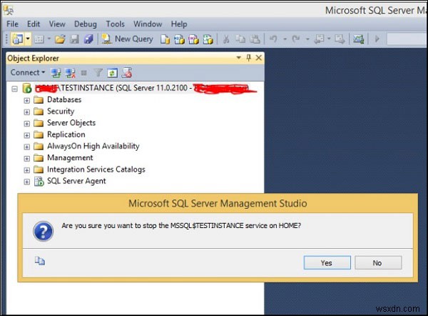 How to start and stop services in MS SQL Server