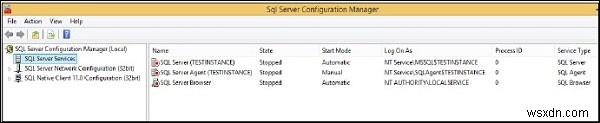 How to start and stop services in MS SQL Server