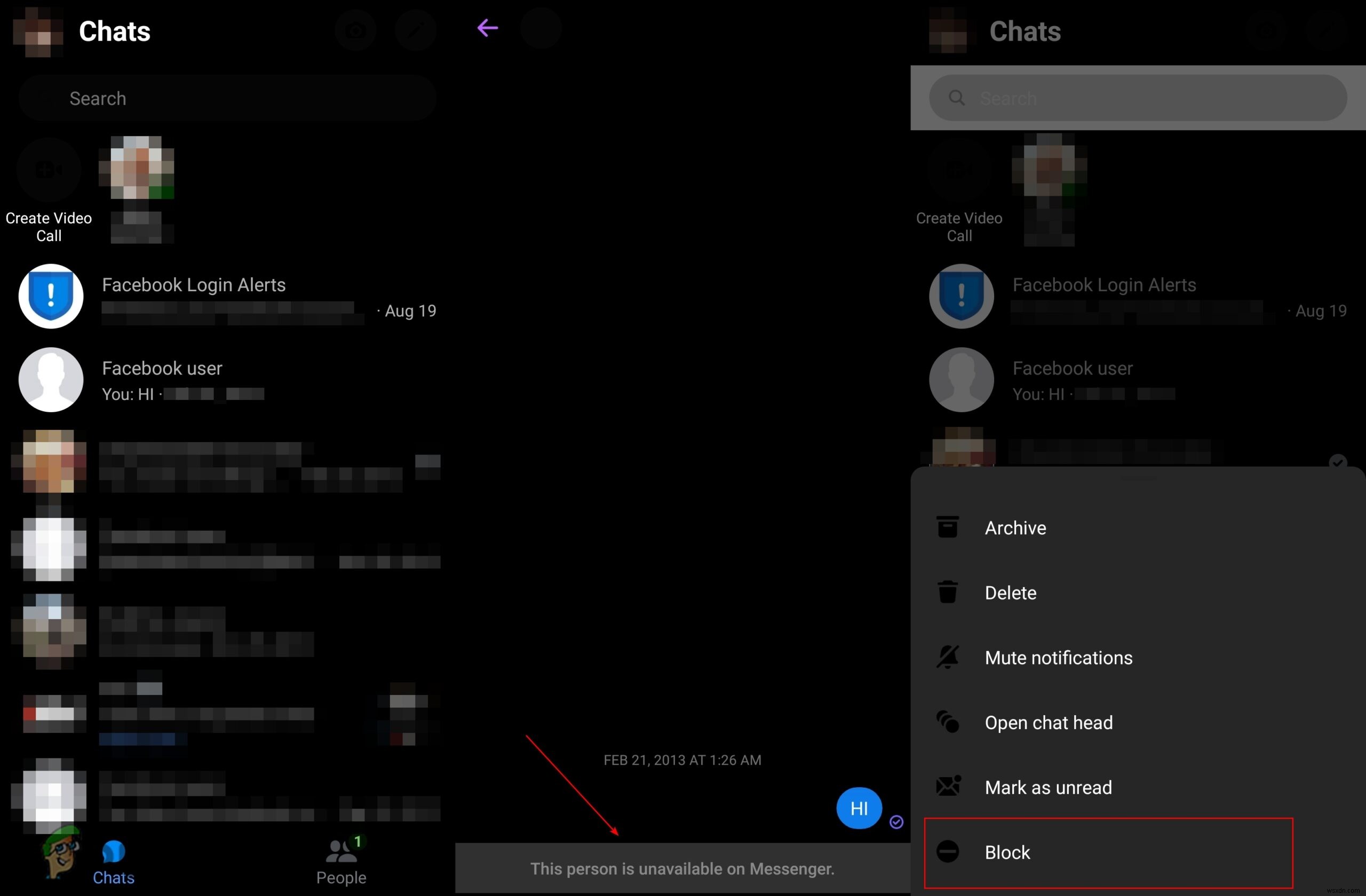 What is meant by “This Person is Unavailable on Messenger” Message on Messenger?