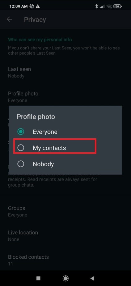 How to Hide your Profile Picture for Specific Contacts on WhatsApp?