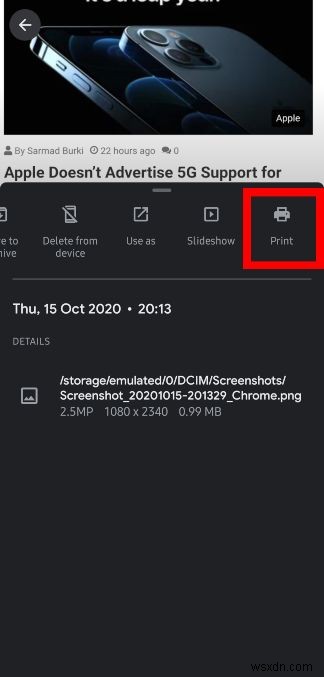 How to Convert a Screenshot to a PDF in Android