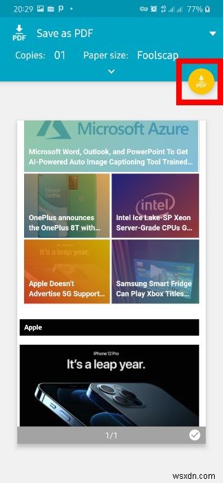 How to Convert a Screenshot to a PDF in Android