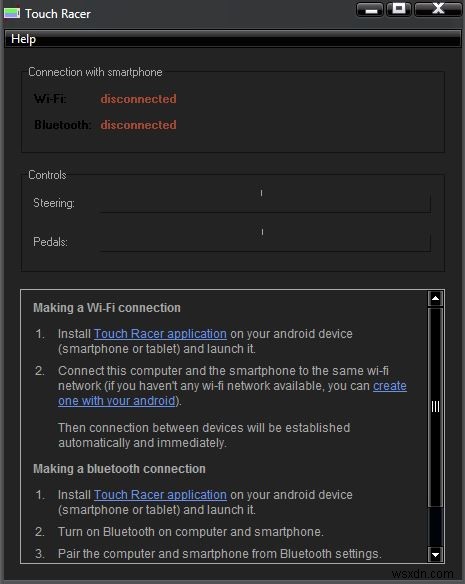 Using Android phone as a PC GamePad or Steering Wheel