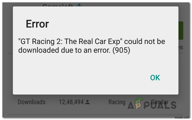 Fix: Error 905 Google Play Store