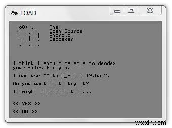 How to use TOAD The Open Source Android Deodexer