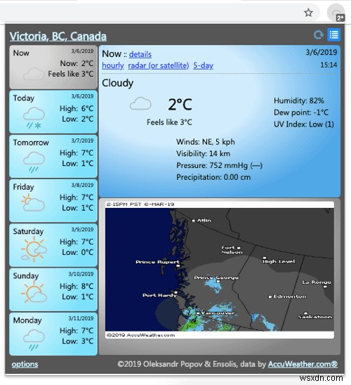 How to Display the Weather in Chrome