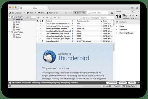 How to Setup Comcast Email in Thunderbird