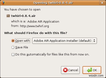 How to install Adobe AIR in Ubuntu
