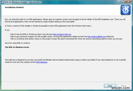 How to install and run KDE programs in Windows