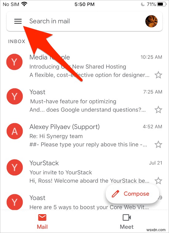 How to Remove the Meet Tab from the iPhone Gmail App