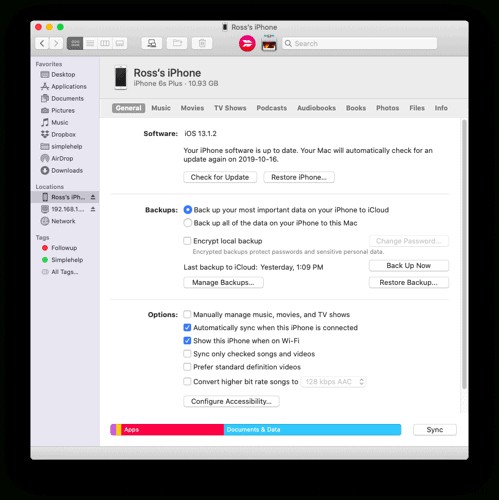 How to Backup Your iPhone, iPad or iPod on macOS Catalina