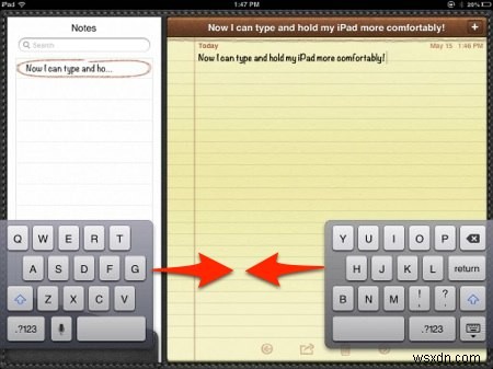 How to “Split” the iPad Keyboard