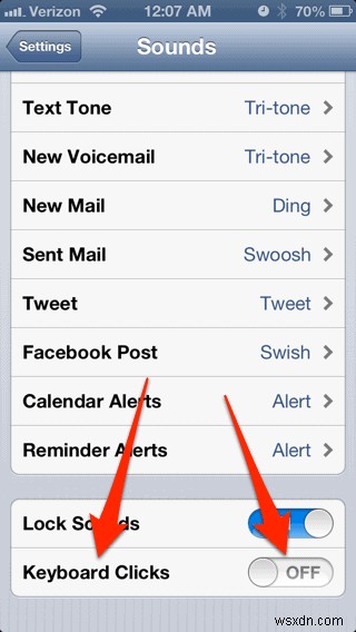 How to Disable the “Typing Sounds” on Your iPhones Keyboard