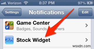 How to Remove Stocks From Your iPhone/iPad Notification Window