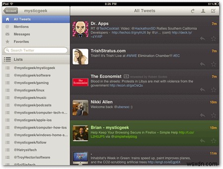 5 Great Twitter Apps For the iPad