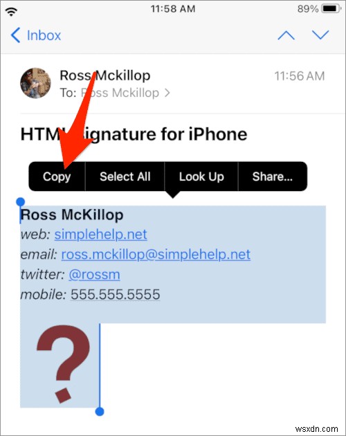 Create a Custom HTML Signature for Email On an iPhone or iPad