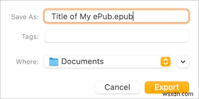 How to Save Documents Created in Pages as an ePub