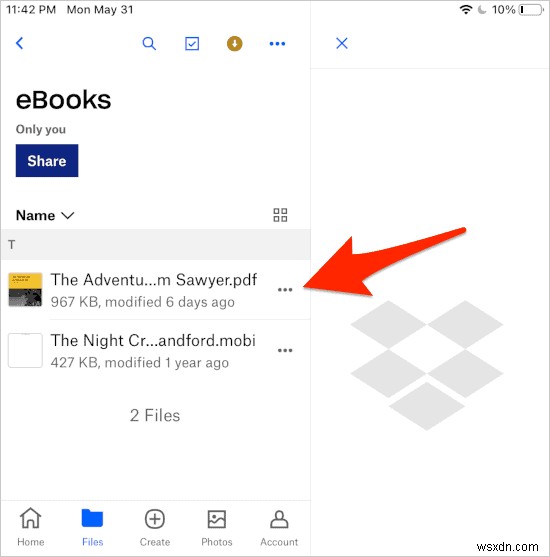 How to Add PDF’s to the Apple Books App Using Dropbox
