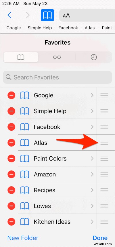 How to Enable the Bookmarks Bar in Safari for the iPad
