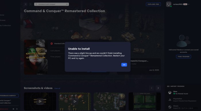 There was a slight hiccup and we couldn’t finish installing error in EA Desktop app