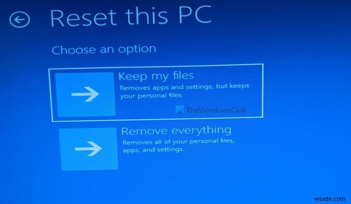 Reset Windows 11 using Advanced Startup Options when PC won’t boot