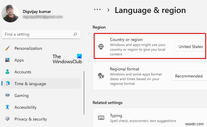 How to change Microsoft Store region on Windows 11