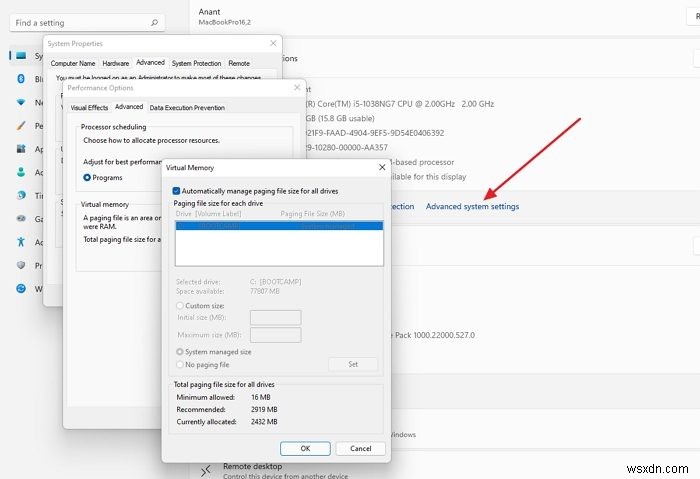 How to reset Virtual Memory or Page File in Windows 11/10