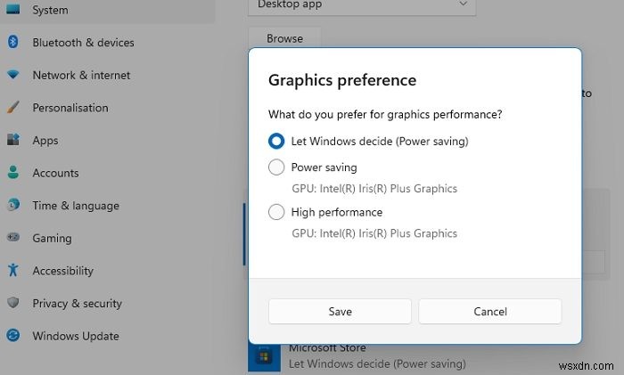 Game not using GPU in Windows 11