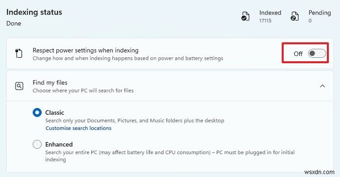 Search Indexing has been temporarily paused in Windows 11/10