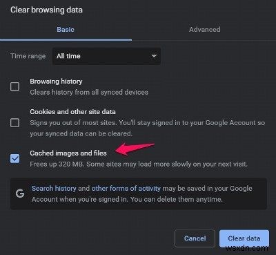 Fix RESULT_CODE_MISSING_DATA error on Chrome or Edge browser