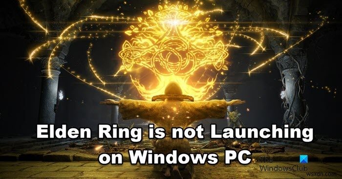 Elden Ring not launching on Windows PC
