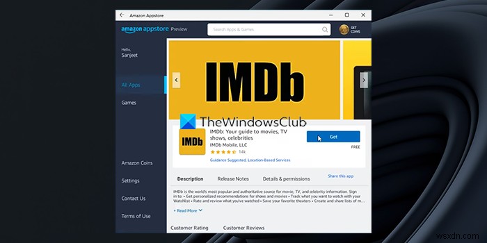 How to use Amazon Appstore on Windows 11