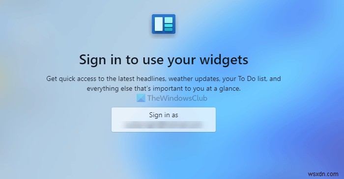 Cannot add or remove Widgets in Windows 11
