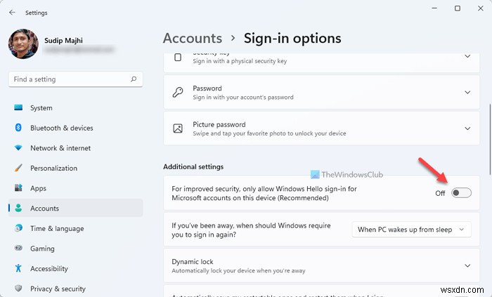 Picture password sign-in option not available in Windows 11/10